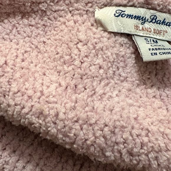Tommy Bahama Pink Poncho Sweater with Fuzzy Texture - Picture 6 of 12